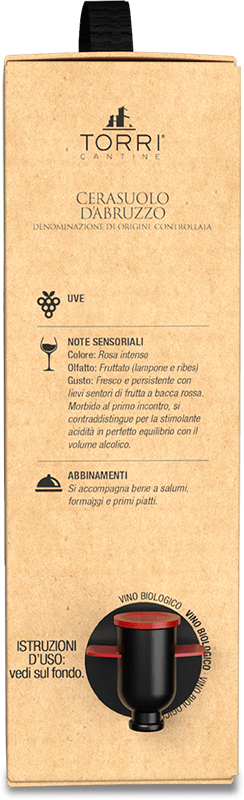 3L Boxed Wine Cerasuolo d’Abruzzo DOC Organic Rosè - Image 2